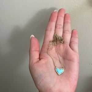 Kendra blue heart necklace
